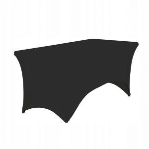 Husa neagră flexibilă pentru o masă de banchet 240x86cm