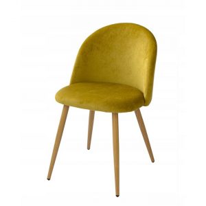 Scaun modern Velvet - muștar