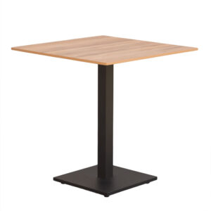 Masă de cafenea pentru exterior, de grădină, imitație lemn, 70×70 cm – culoare deschisă