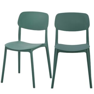 Scaun de cafenea pentru exterior Linea, verde