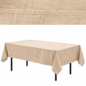 Fată de masă din pânză bej „Boho” 240x160 cm pentru masă de banchet – imitație de in